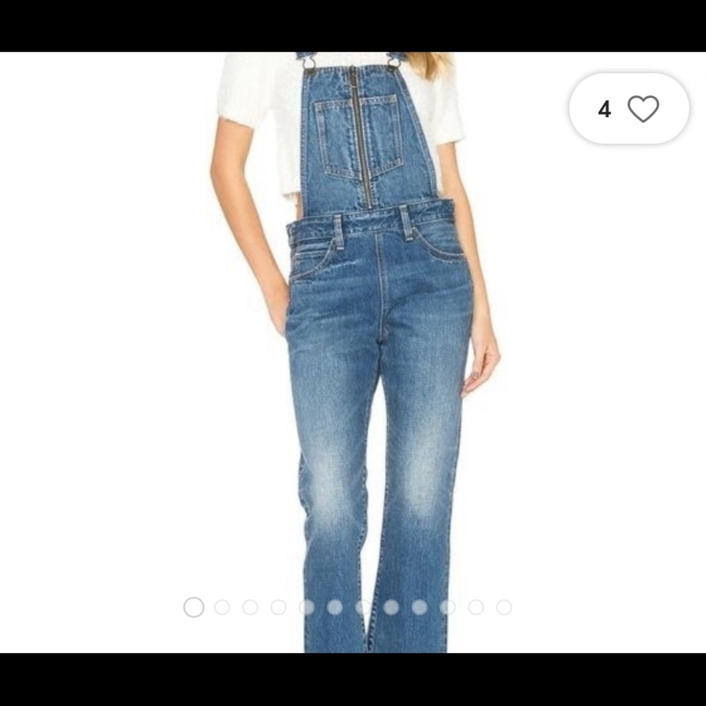 Levi’s Zip Front Denim Jean Overalls, Orange Tab